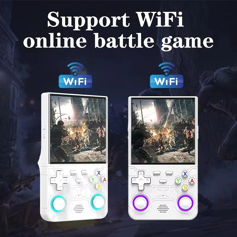 Handheld Game Console R36 Ultra 4'' Inch Screen Linux RGB Light Joystick Classic Retro Video WIFI Battle Gaming Player
Handheld Game Console R36 Ultra 4'' Inch Screen Linux RGB Light Joystick Classic Retro Video WIFI Battle Gaming Player