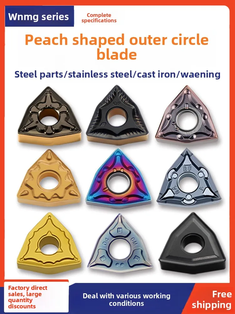 WNMG08040408 Carbide CNC Turning Insert High Durability for Stainless Steel Cast Iron Outer Circle Cutting125 1 box (10 tablets)
WNMG08040408 Carbide CNC Turning Insert High Durability for Stainless Steel Cast Iron Outer Circle Cutting125 1 box (10 tablets)