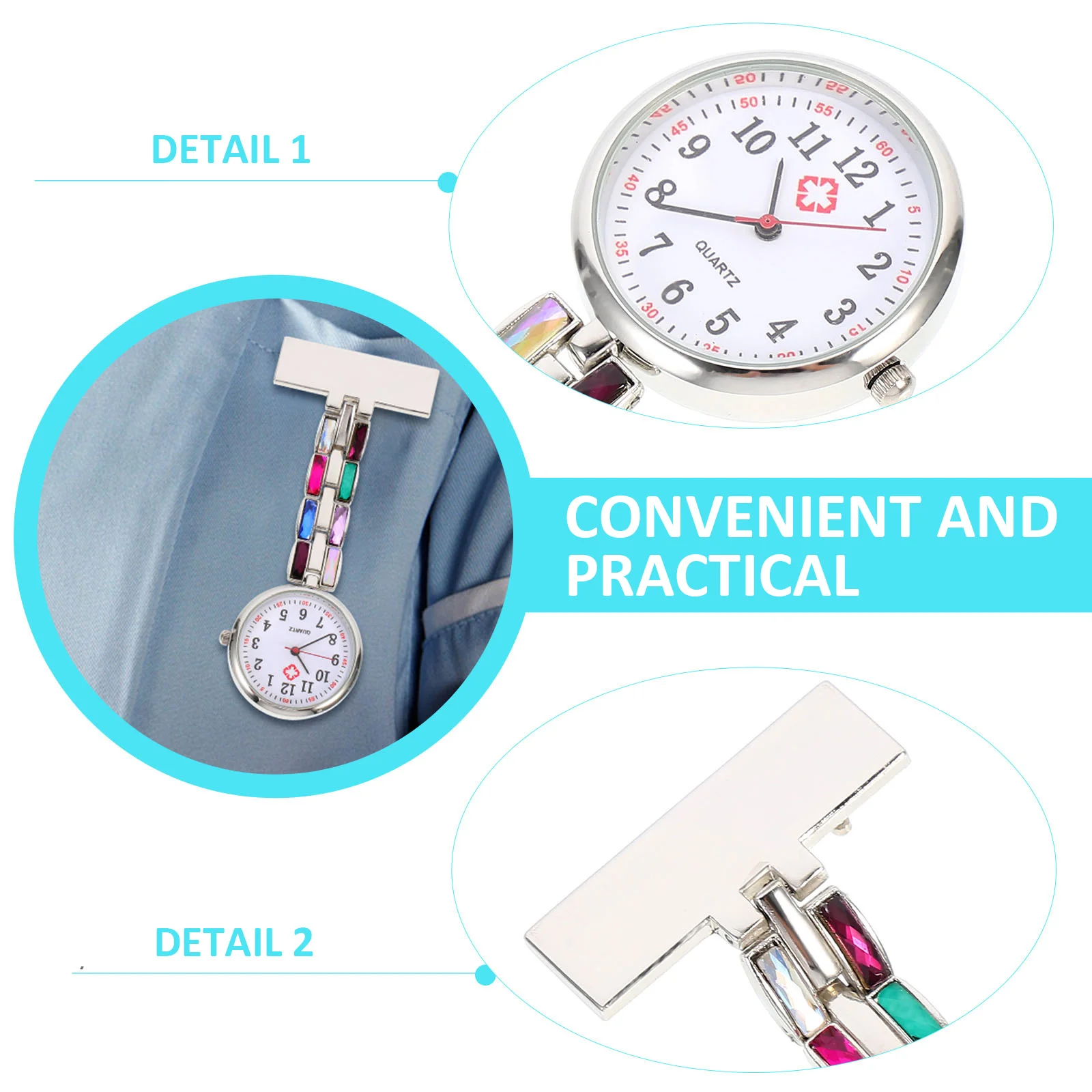 Rhinestone Nurse Watch Rectangle Quartz Nurse Fob Watch Pocket Watches for Students Exams Work Durable Practical
Rhinestone Nurse Watch Rectangle Quartz Nurse Fob Watch Pocket Watches for Students Exams Work Durable Practical