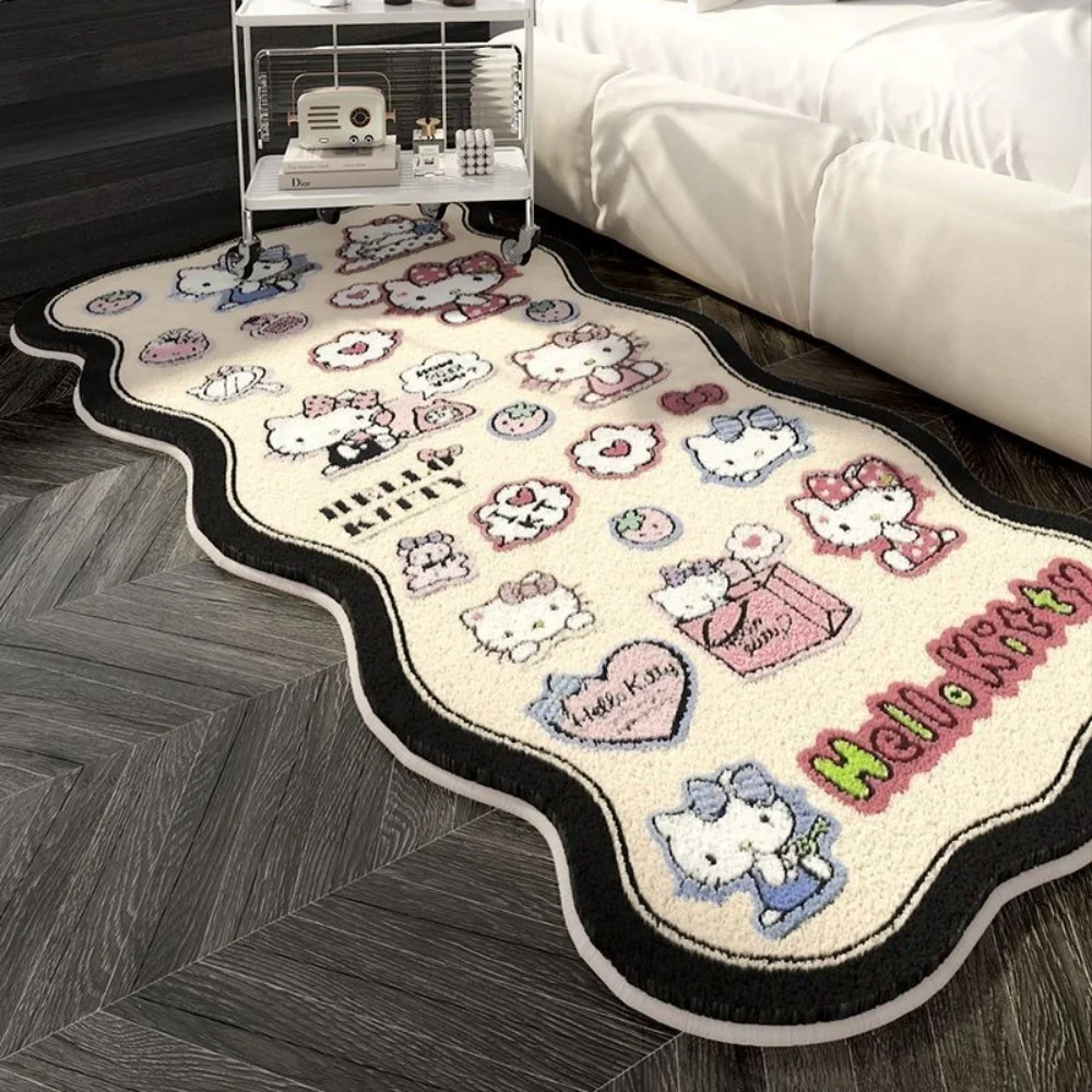 Hello Kitty Cartoon Floor Mat, Soft Flannel Bedroom Rug, Absorbent Dirt Resistant Living Room Carpet for Bay Window Gift
Hello Kitty Cartoon Floor Mat, Soft Flannel Bedroom Rug, Absorbent Dirt Resistant Living Room Carpet for Bay Window Gift
