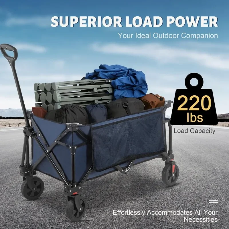 Foldable foldable four-wheel cart, heavy-duty multi-purpose garden cart suitable for camping, shopping, garden
Foldable foldable four-wheel cart, heavy-duty multi-purpose garden cart suitable for camping, shopping, garden