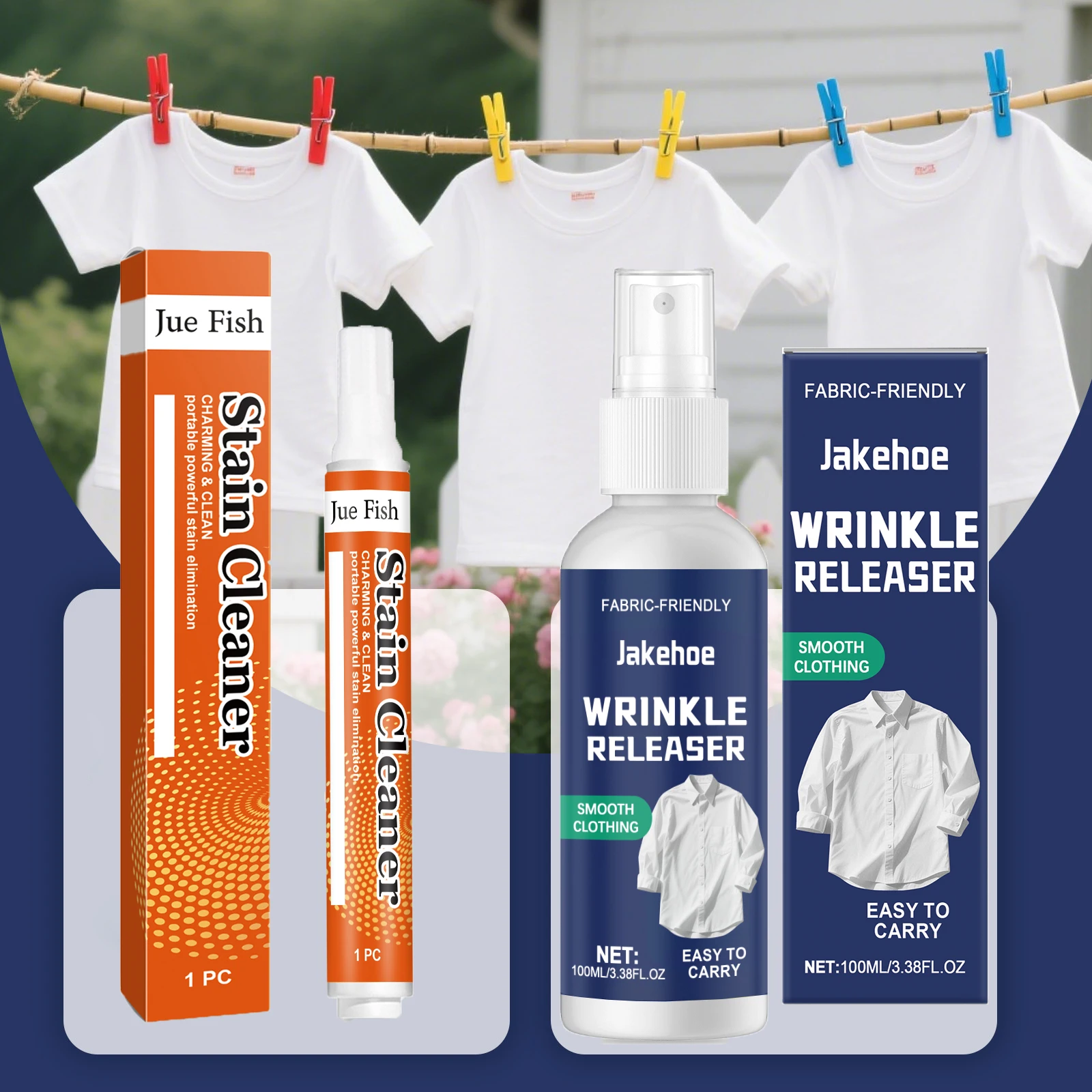 Clothes Wrinkle Removing Spray Fast Wrinkle Removal Clean up Oil Stains Softening Clothing Portable Stain Remover Pens Care Set
Clothes Wrinkle Removing Spray Fast Wrinkle Removal Clean up Oil Stains Softening Clothing Portable Stain Remover Pens Care Set