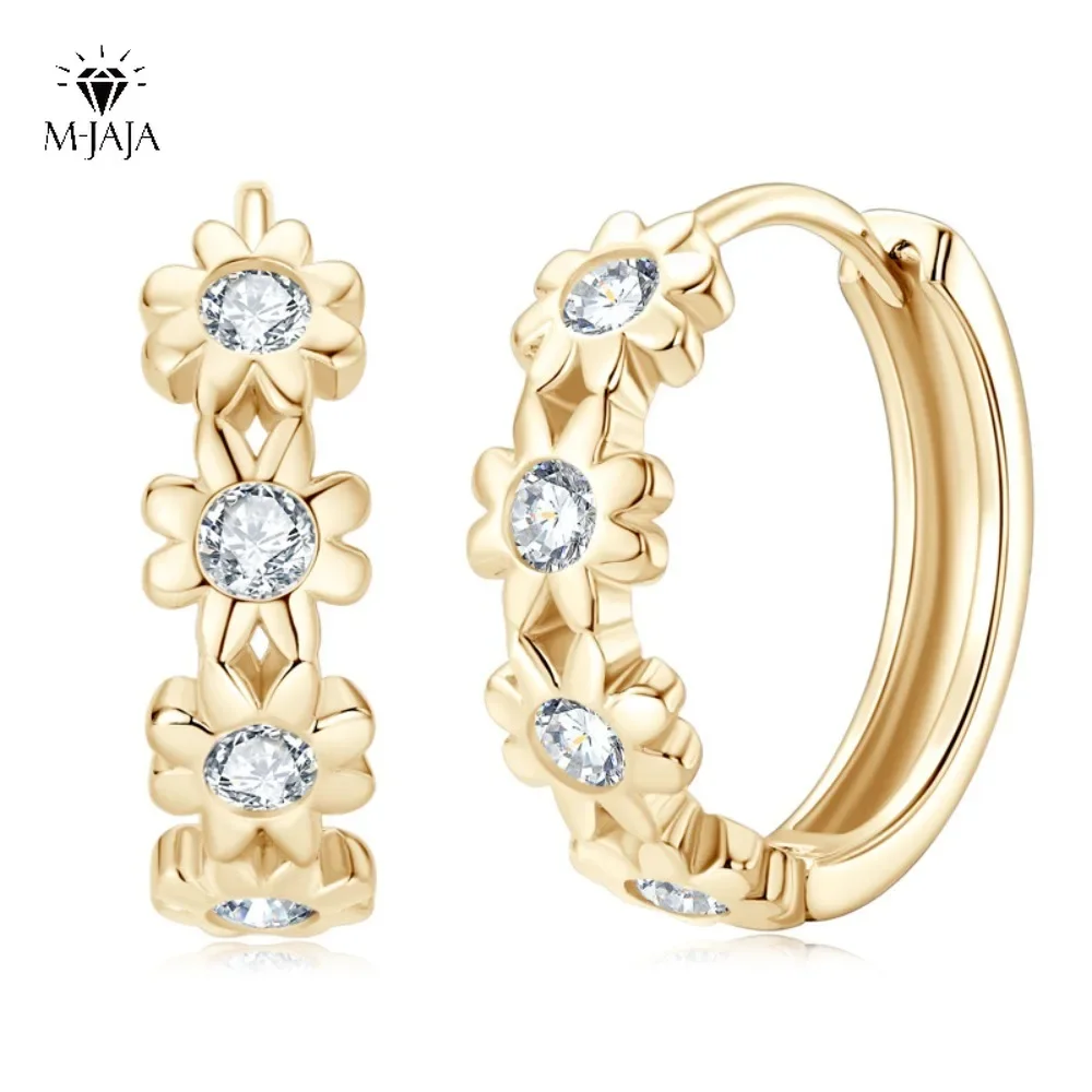 M-JAJA Moissanite Flower Earrings Diamond 12mm Hoop Earrings for Women S925 Sterling Silver Gold Plated Party Trendy Jewelry
M-JAJA Moissanite Flower Earrings Diamond 12mm Hoop Earrings for Women S925 Sterling Silver Gold Plated Party Trendy Jewelry