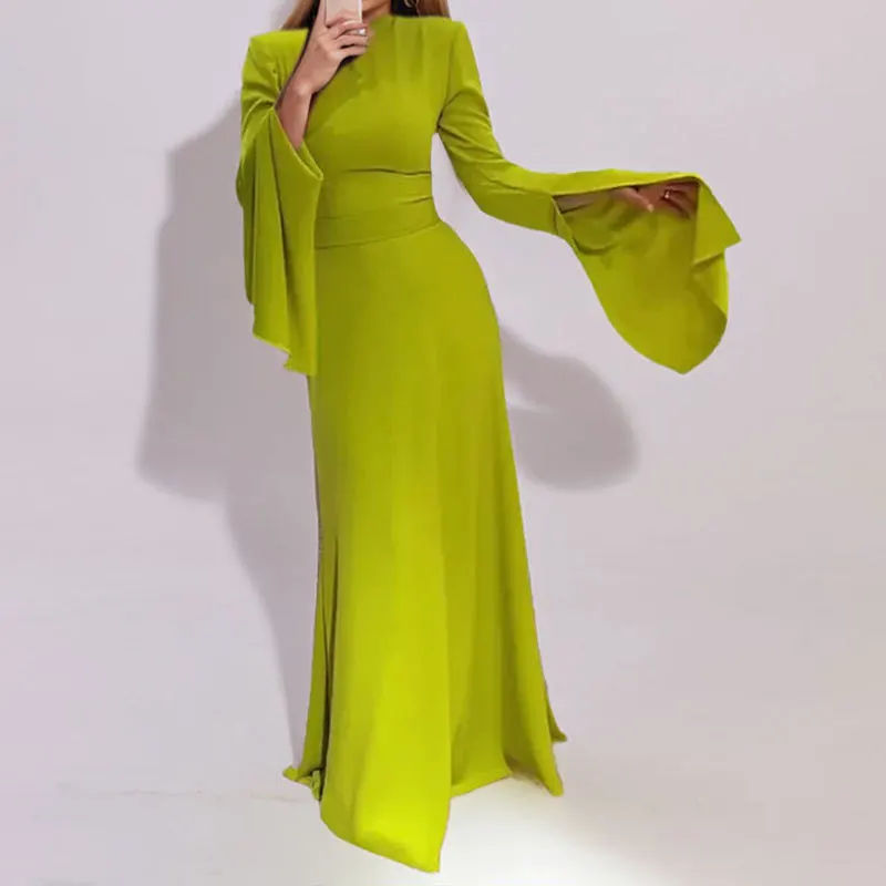 TOY-Women's Clothing2025New Spring New Elegant Pure Color Half High Neck Ruffle Sleeve Dress
TOY-Women's Clothing2025New Spring New Elegant Pure Color Half High Neck Ruffle Sleeve Dress