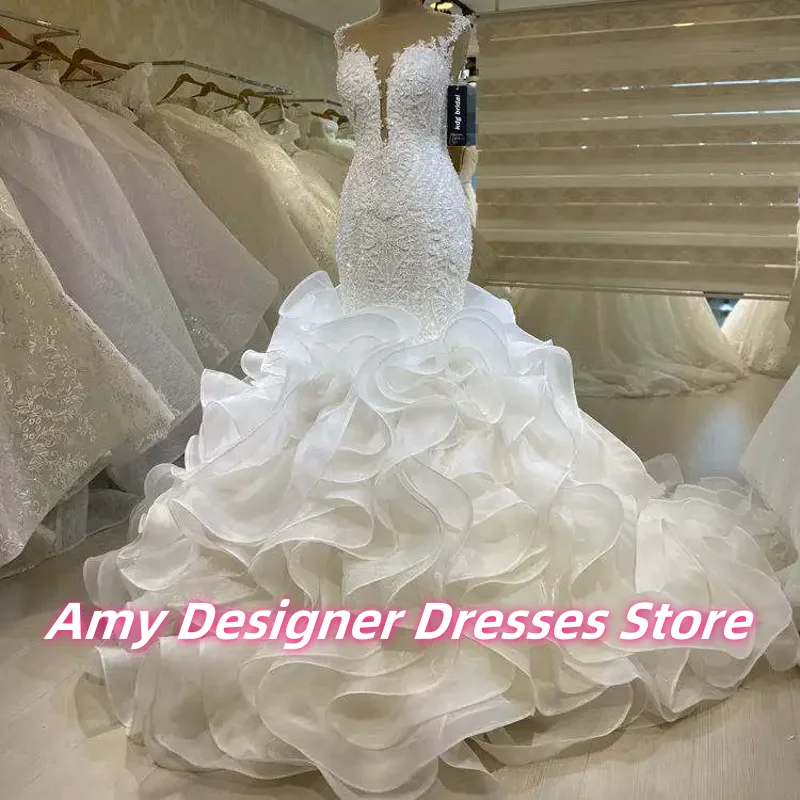 Customized High Quality Drop Shipping New Style Trim Long Mermaid Bridal Gowns Trailing Plus Size Wedding Dresses For Bride
Customized High Quality Drop Shipping New Style Trim Long Mermaid Bridal Gowns Trailing Plus Size Wedding Dresses For Bride
