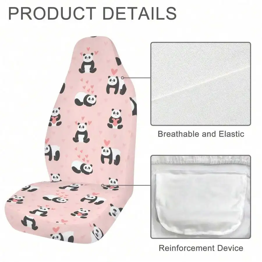 Panda Print Car Seat Cover, Breathable Elastic Fabric, Full Coverage Front Seat Protector
Panda Print Car Seat Cover, Breathable Elastic Fabric, Full Coverage Front Seat Protector