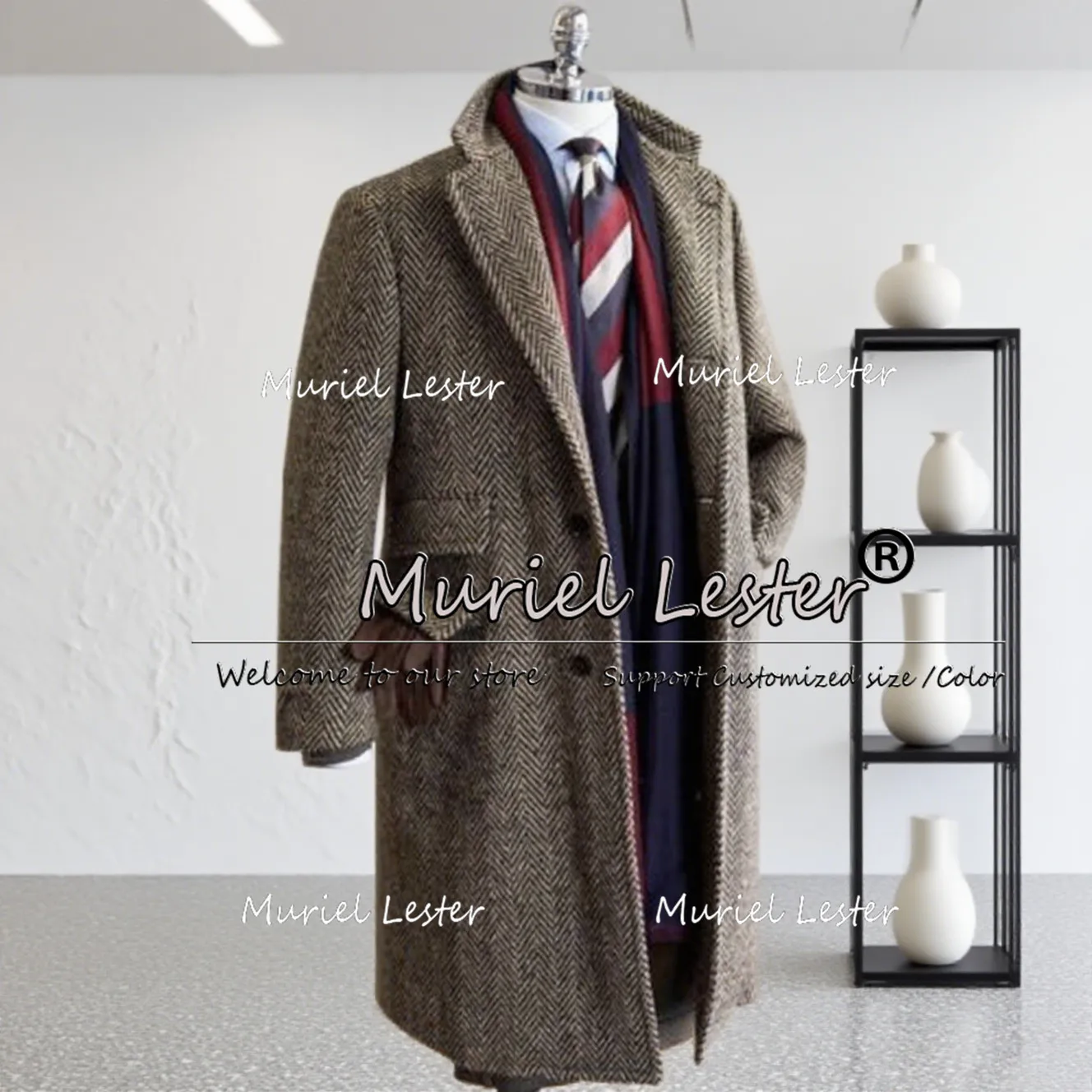 Customized Winter Men Trench Coat Long Brown Herringbone Wool Blend Single Breasted Suit Jackets Groomsan Overcoat Man Blazer
Customized Winter Men Trench Coat Long Brown Herringbone Wool Blend Single Breasted Suit Jackets Groomsan Overcoat Man Blazer