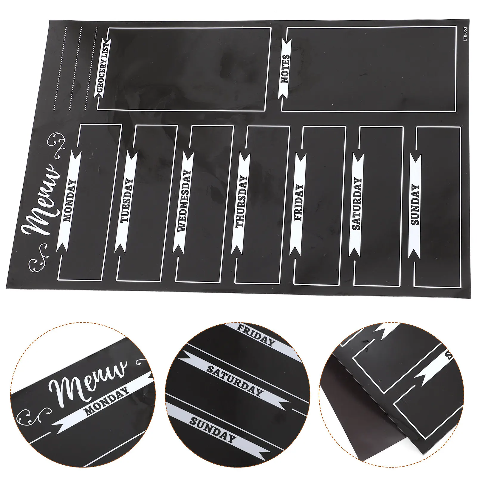 Magnetic Blackboard Sheet Kitchen Fridge Menu Board Reusable Dry Erase Surface Weekly Planner Household Schedule Board
Magnetic Blackboard Sheet Kitchen Fridge Menu Board Reusable Dry Erase Surface Weekly Planner Household Schedule Board
