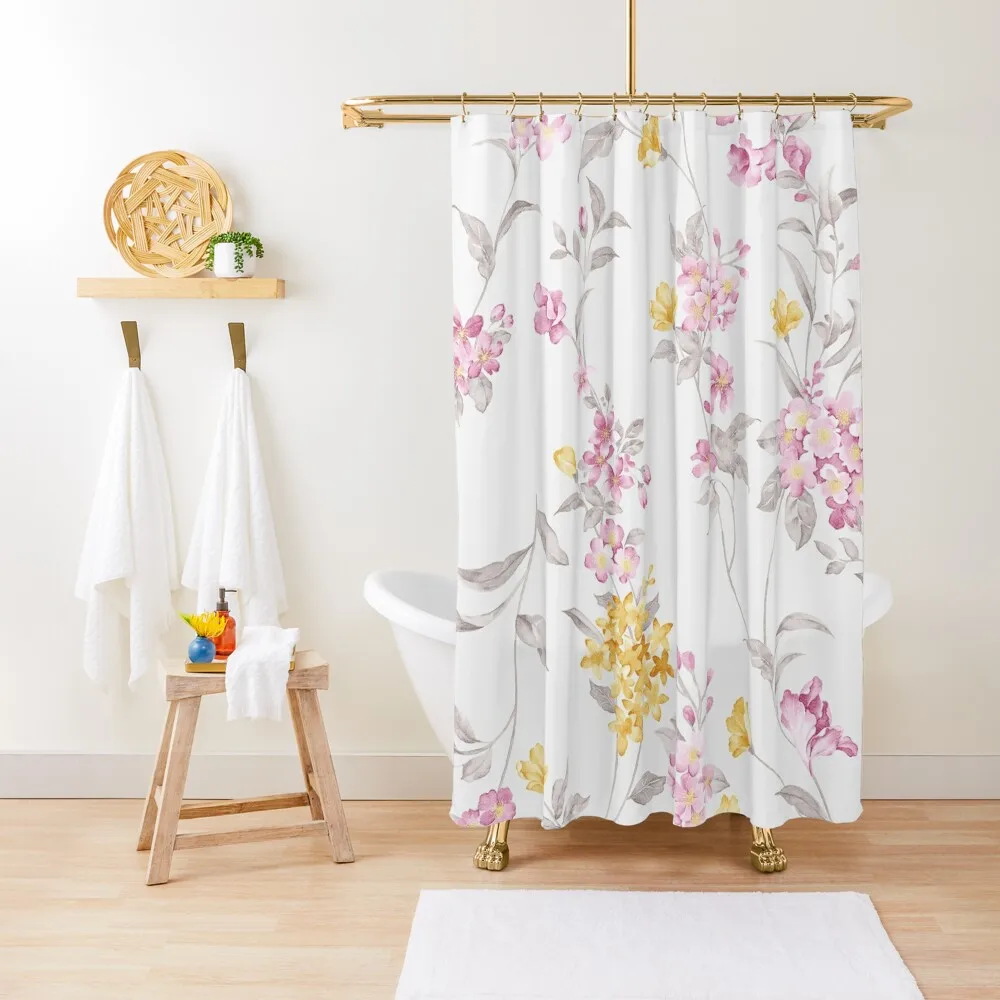 Floral pattern in yellow, gray and pink Shower Curtain Toilet Accessories Bathroom Bathroom Accessories Curtain
Floral pattern in yellow, gray and pink Shower Curtain Toilet Accessories Bathroom Bathroom Accessories Curtain