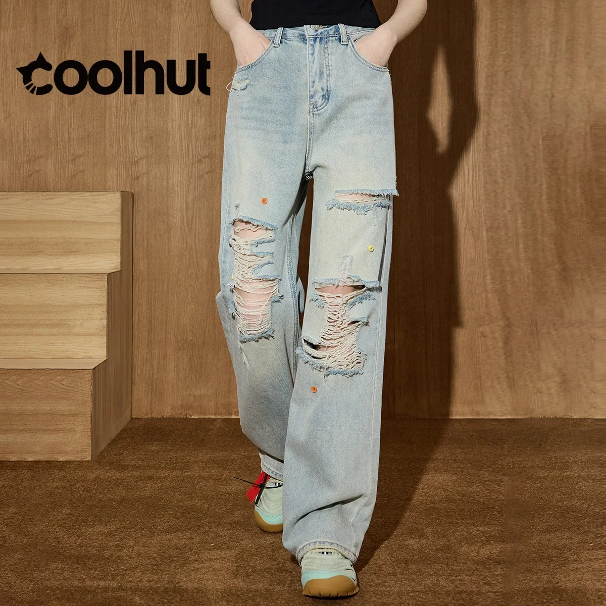 COOLHUT 2025 дизайнерские женские винтажные широкие джинсы с высокой талией, потертые прямые повседневные джинсовые брюки Y2K, летние длинные подол, перетаскиваемые
COOLHUT 2025 дизайнерские женские винтажные широкие джинсы с высокой талией, потертые прямые повседневные джинсовые брюки Y2K, летние длинные подол, перетаскиваемые