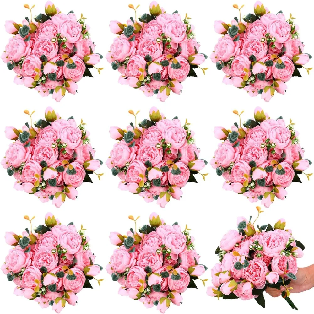 24 Bundles of Artificial Peony Flowers for Weddings, Silk Peony Bouquets, Loose Dining Table Centerpiece, Wedding Decoration
24 Bundles of Artificial Peony Flowers for Weddings, Silk Peony Bouquets, Loose Dining Table Centerpiece, Wedding Decoration