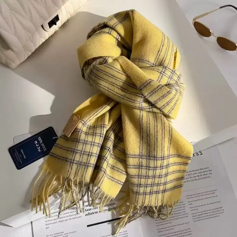 100% Wool Scarf Women Neck Warmer Korean Fashion Elegant Women's Plaid Scarf Pure Wool Men Scarf Winter Accessories
100% Wool Scarf Women Neck Warmer Korean Fashion Elegant Women's Plaid Scarf Pure Wool Men Scarf Winter Accessories