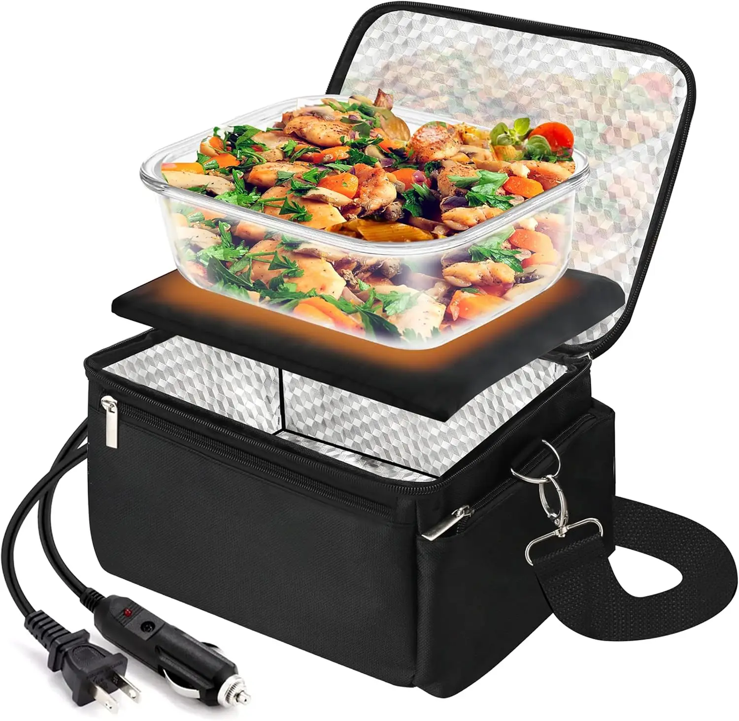 3-in-1 Portable Oven, 12V/24V Car Use, Heated Lunch Box, Food Warmer, Fits Containers, 11' x 8' x 4'
3-in-1 Portable Oven, 12V/24V Car Use, Heated Lunch Box, Food Warmer, Fits Containers, 11' x 8' x 4'