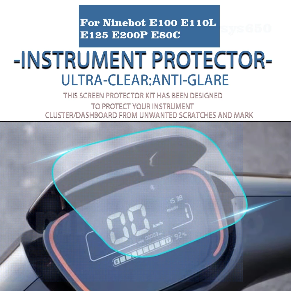 For Ninebot E100 E110L E125 E200P E80C Motorcycle Scratch Cluster Screen Dashboard Protection Instrument Film accessories
For Ninebot E100 E110L E125 E200P E80C Motorcycle Scratch Cluster Screen Dashboard Protection Instrument Film accessories