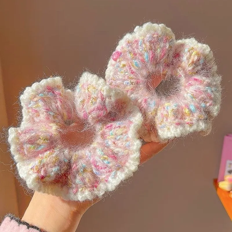 Женские вязаные шерстяные резинки для волос розово-фиолетового цвета, милые эластичные резинки для хвоста, мягкие, не повреждающие волосы, для ежедневного использования
Женские вязаные шерстяные резинки для волос розово-фиолетового цвета, милые эластичные резинки для хвоста, мягкие, не повреждающие волосы, для ежедневного использования