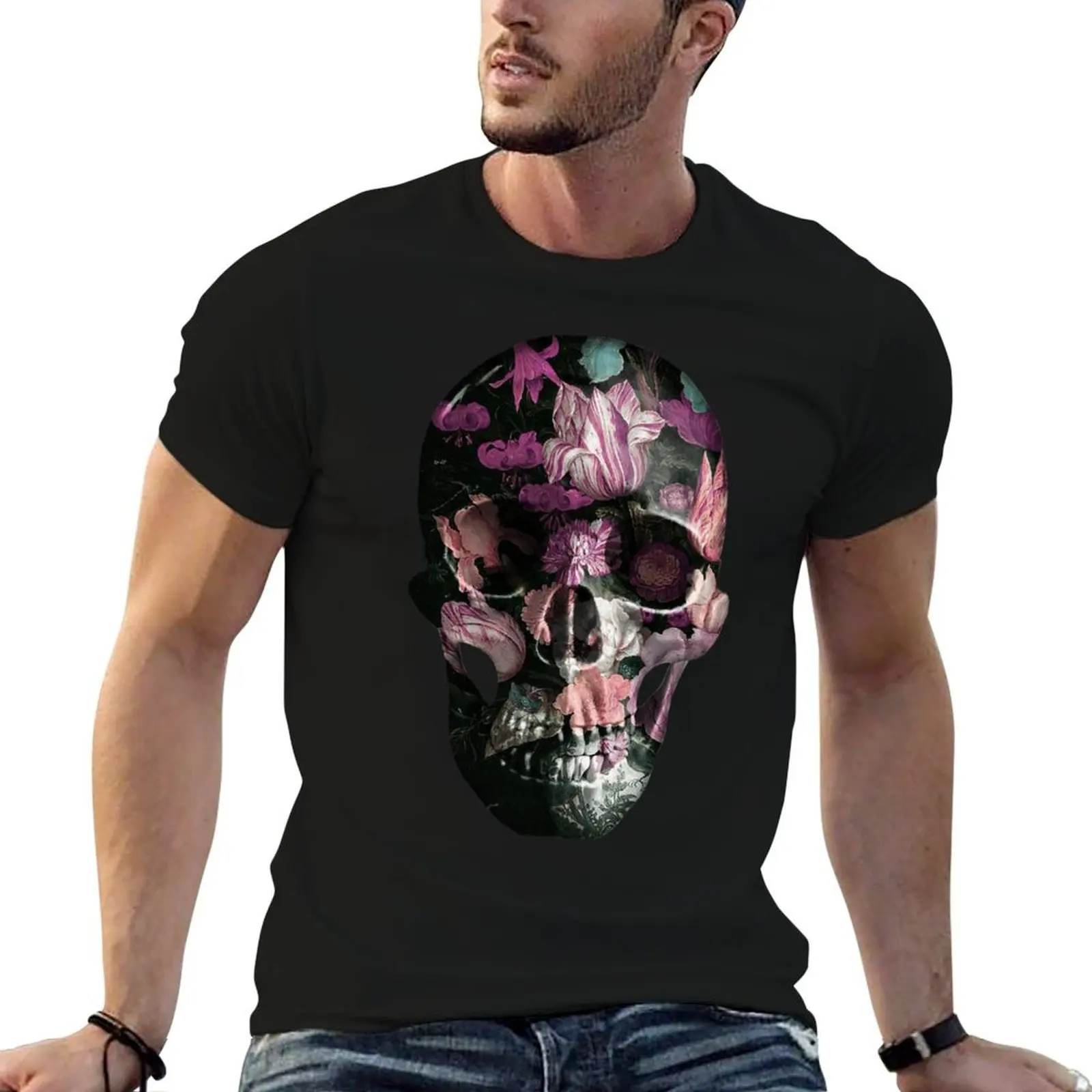 Multi t man Skull man / Baroque t summer shirt flowers T-Shirt designer - with shirt Magenta
Multi t man Skull man / Baroque t summer shirt flowers T-Shirt designer - with shirt Magenta