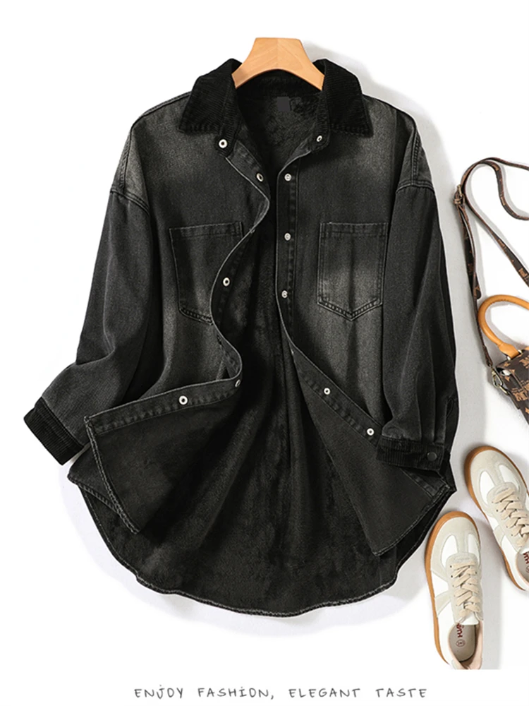 Women Blouse Female Shirt Summer Womens Blouses Spring Maxi Blusas Casual Cowboy Vintage Long Sleeve Denim Oversize Loose Blue
Women Blouse Female Shirt Summer Womens Blouses Spring Maxi Blusas Casual Cowboy Vintage Long Sleeve Denim Oversize Loose Blue