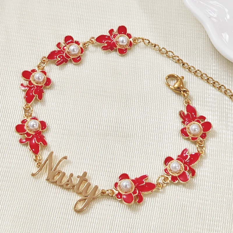 Customized bracelet, personalized letter name, yellow petal pendant bracelet, ladies' jewelry gift
Customized bracelet, personalized letter name, yellow petal pendant bracelet, ladies' jewelry gift