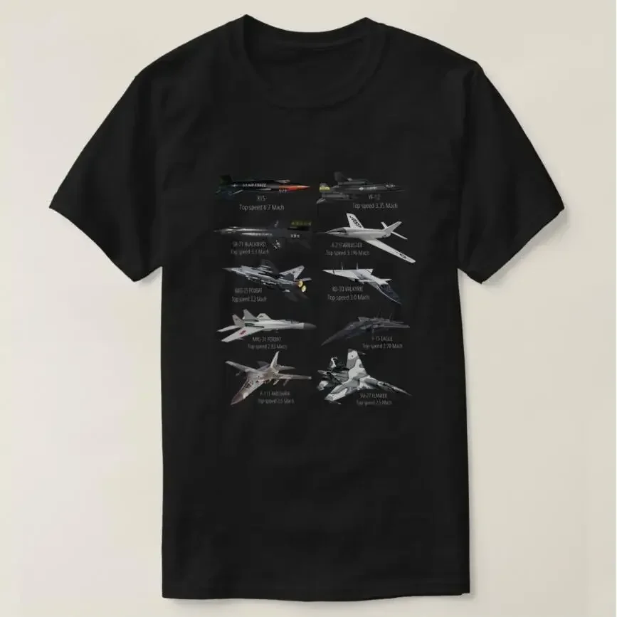 Fastest Jet Fighters Aircraft Military Plane T-Shirt 100% Cotton O-Neck Short Sleeve Summer Casual Mens T-shirt Streetwear
Fastest Jet Fighters Aircraft Military Plane T-Shirt 100% Cotton O-Neck Short Sleeve Summer Casual Mens T-shirt Streetwear