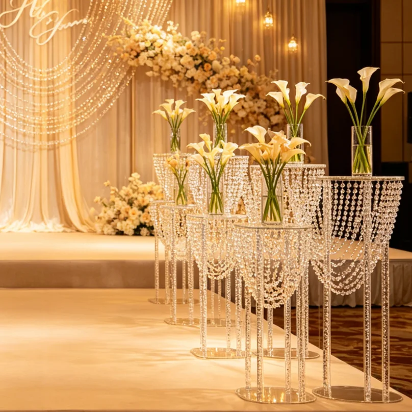5pcs) Crystal Party Road Lead Home Decoration Table Centerpieces With Chain Wholesales Wedding Flower Stand 1456
5pcs) Crystal Party Road Lead Home Decoration Table Centerpieces With Chain Wholesales Wedding Flower Stand 1456