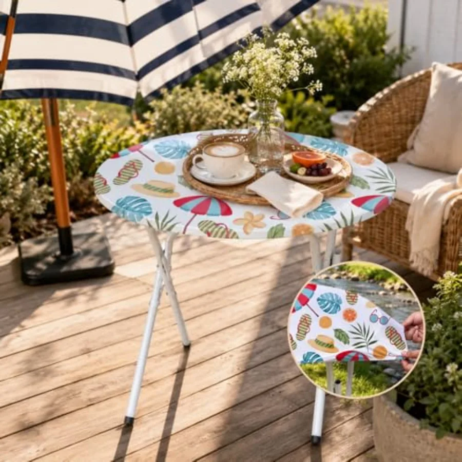 Summer Outdoor Dining Round Tablecloth 24 Inch - Beach Umbrella and Flip-Flops Elastic Fitted Cover Non Slip Wrinkle Free for P
Summer Outdoor Dining Round Tablecloth 24 Inch - Beach Umbrella and Flip-Flops Elastic Fitted Cover Non Slip Wrinkle Free for P