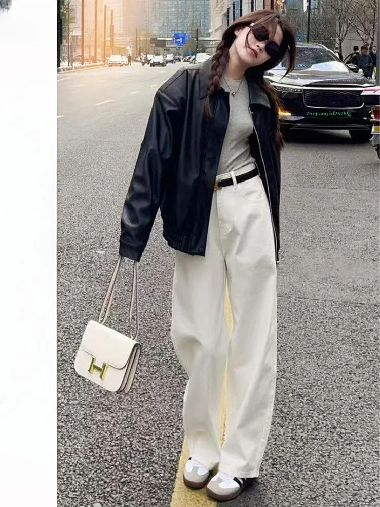 Прямые джинсовые джинсы с высокой талией, женские большие размеры, скрывающие бедра, груша, ape, широкие брюки, повседневная зимняя одежда
Прямые джинсовые джинсы с высокой талией, женские большие размеры, скрывающие бедра, груша, ape, широкие брюки, повседневная зимняя одежда