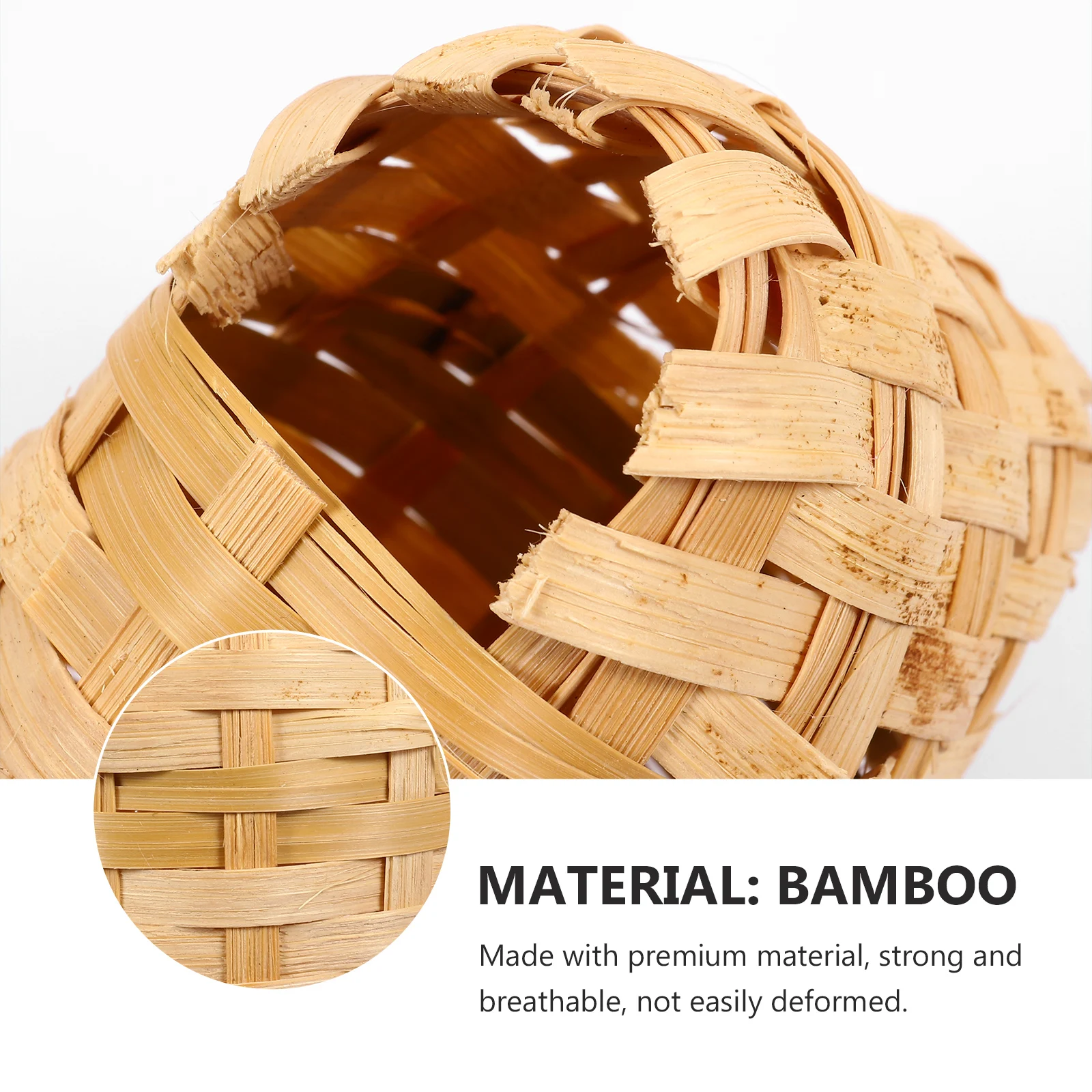 6pcs Bamboo Handmade Bird Nest 10x7x12cm Strong Breathable Outdoor Winter Decor Creative House Rustic Style Home Display
6pcs Bamboo Handmade Bird Nest 10x7x12cm Strong Breathable Outdoor Winter Decor Creative House Rustic Style Home Display