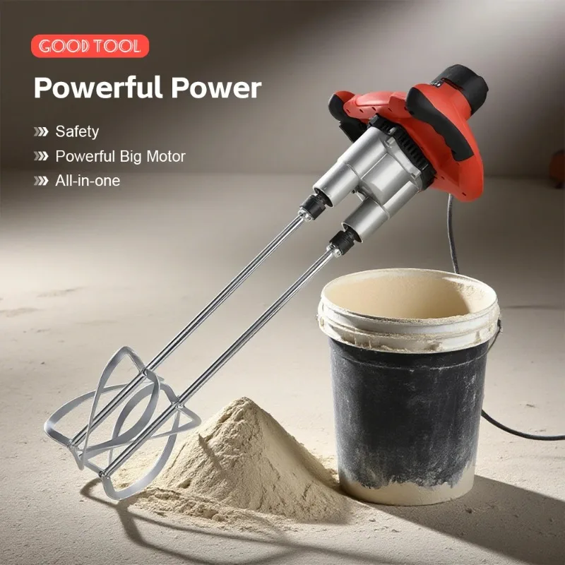Electric Concrete Mixer Plastering Tool High Power Putty Powder Paint Coating Mixer Cement Double Head Plastering Machine
Electric Concrete Mixer Plastering Tool High Power Putty Powder Paint Coating Mixer Cement Double Head Plastering Machine
