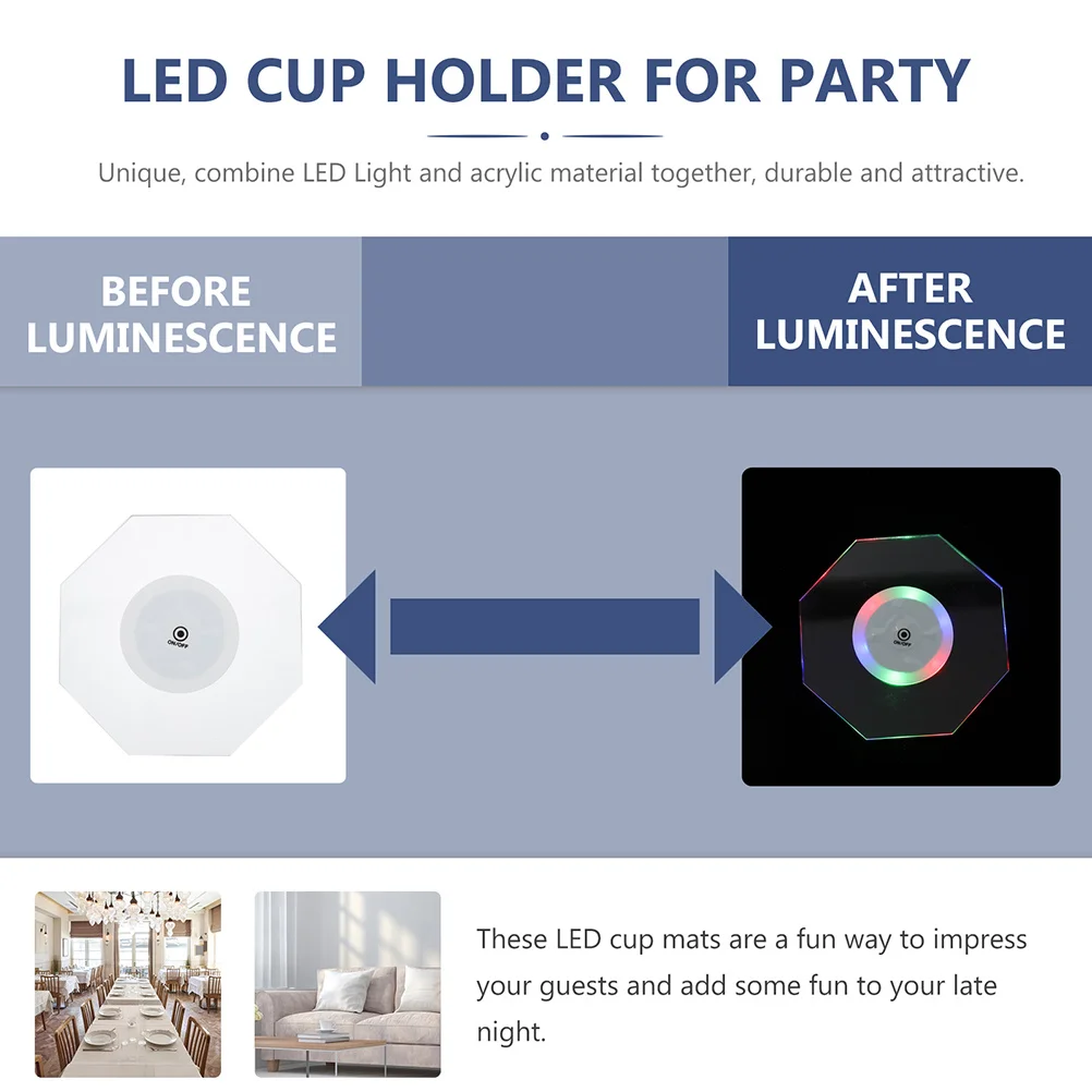 2pcs Led Coaster Set Unique Light-Up Drink Coasters For Bar Wine Bottle Cup Holder Three Modes Cup Coasters For Drinks Gifts
2pcs Led Coaster Set Unique Light-Up Drink Coasters For Bar Wine Bottle Cup Holder Three Modes Cup Coasters For Drinks Gifts