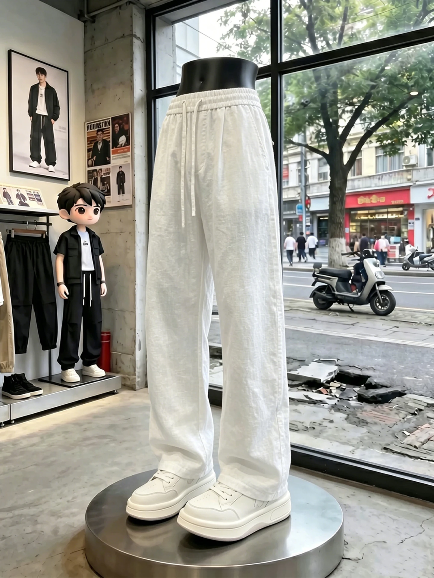 Men's Summer Thin Hanging Sensation Linen Pants Casual Knife Loose Fit High Waist Elastic Waistband Straight Leg Trousers
Men's Summer Thin Hanging Sensation Linen Pants Casual Knife Loose Fit High Waist Elastic Waistband Straight Leg Trousers