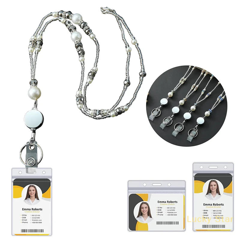 Lanyards For ID Badges And Keys, Retractable Badge Lanyard For Women, Beaded Teacher Lanyard With Badge Reel And ID Holder
Lanyards For ID Badges And Keys, Retractable Badge Lanyard For Women, Beaded Teacher Lanyard With Badge Reel And ID Holder