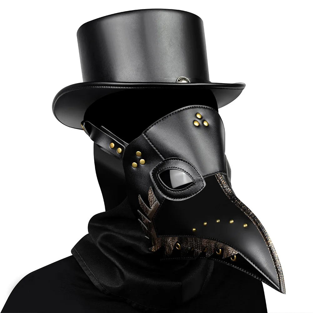 Gear Duke Punk Bird Plague Doctor Cos Головные уборы из искусственной кожи унисекс в стиле стимпанк с заклепками в стиле пэчворк с длинным клювом и птицей, полная маска, карнавальный Cos
Gear Duke Punk Bird Plague Doctor Cos Головные уборы из искусственной кожи унисекс в стиле стимпанк с заклепками в стиле пэчворк с длинным клювом и птицей, полная маска, карнавальный Cos