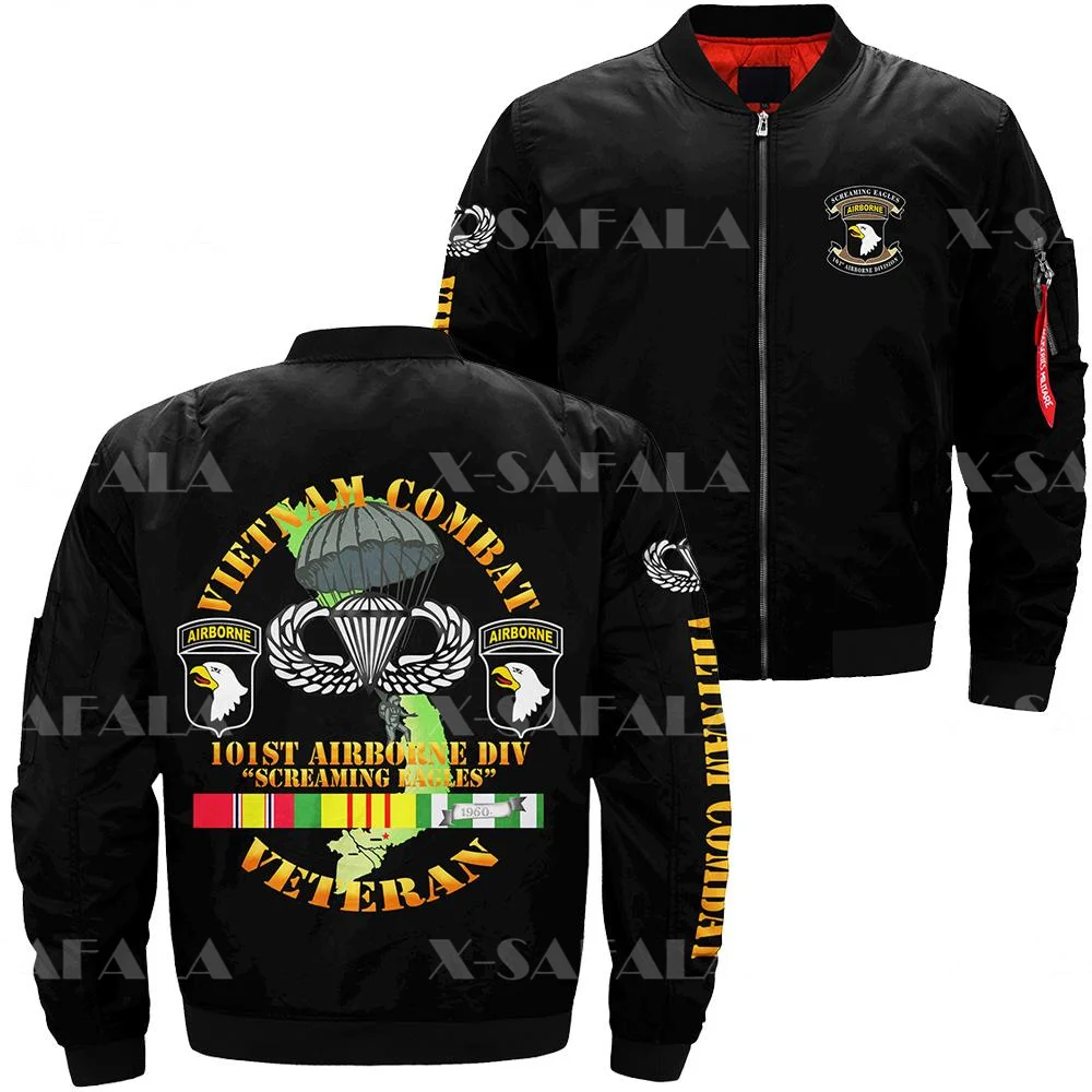 Airborne Vietnam COMBAT Mens Unisex 3D Bomber Print Zipper Flight Jacket Casual Harajuku Women Streetwear Thick Coats
Airborne Vietnam COMBAT Mens Unisex 3D Bomber Print Zipper Flight Jacket Casual Harajuku Women Streetwear Thick Coats