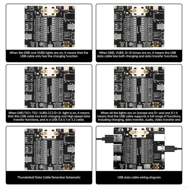 2025 New Data Line Tester With 24 LED Lights For USB C MicroB Mini B Cables Double Power Mode CR2032 Battery Or External DC3-12V
2025 New Data Line Tester With 24 LED Lights For USB C MicroB Mini B Cables Double Power Mode CR2032 Battery Or External DC3-12V