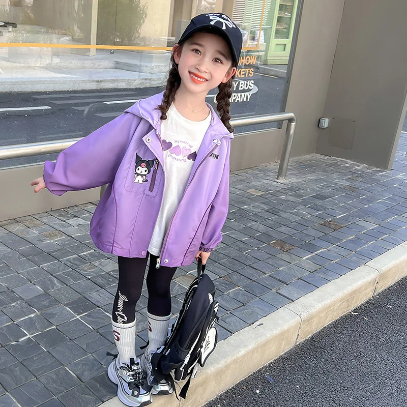 Sanrio Kawaii Anime Kuromi Coat Girl Heart Sweet Cute Cartoon Autumn Children Storm Jacket Tide Long-Sleeved Jacket Gift for Kid
Sanrio Kawaii Anime Kuromi Coat Girl Heart Sweet Cute Cartoon Autumn Children Storm Jacket Tide Long-Sleeved Jacket Gift for Kid