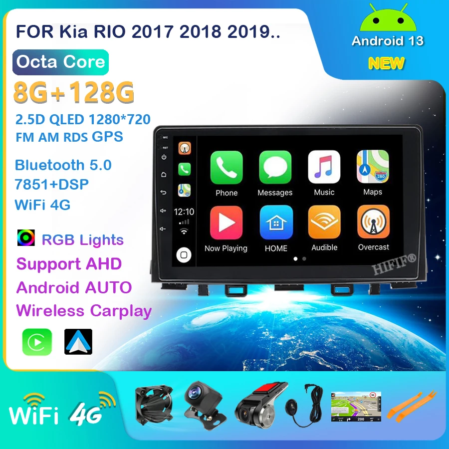 Carplay 9" android 13 RAM 6G car gps dvd player for Kia RIO 2017 2018 2019 car radio multimedia navigation stereo head unit dsp
Carplay 9" android 13 RAM 6G car gps dvd player for Kia RIO 2017 2018 2019 car radio multimedia navigation stereo head unit dsp