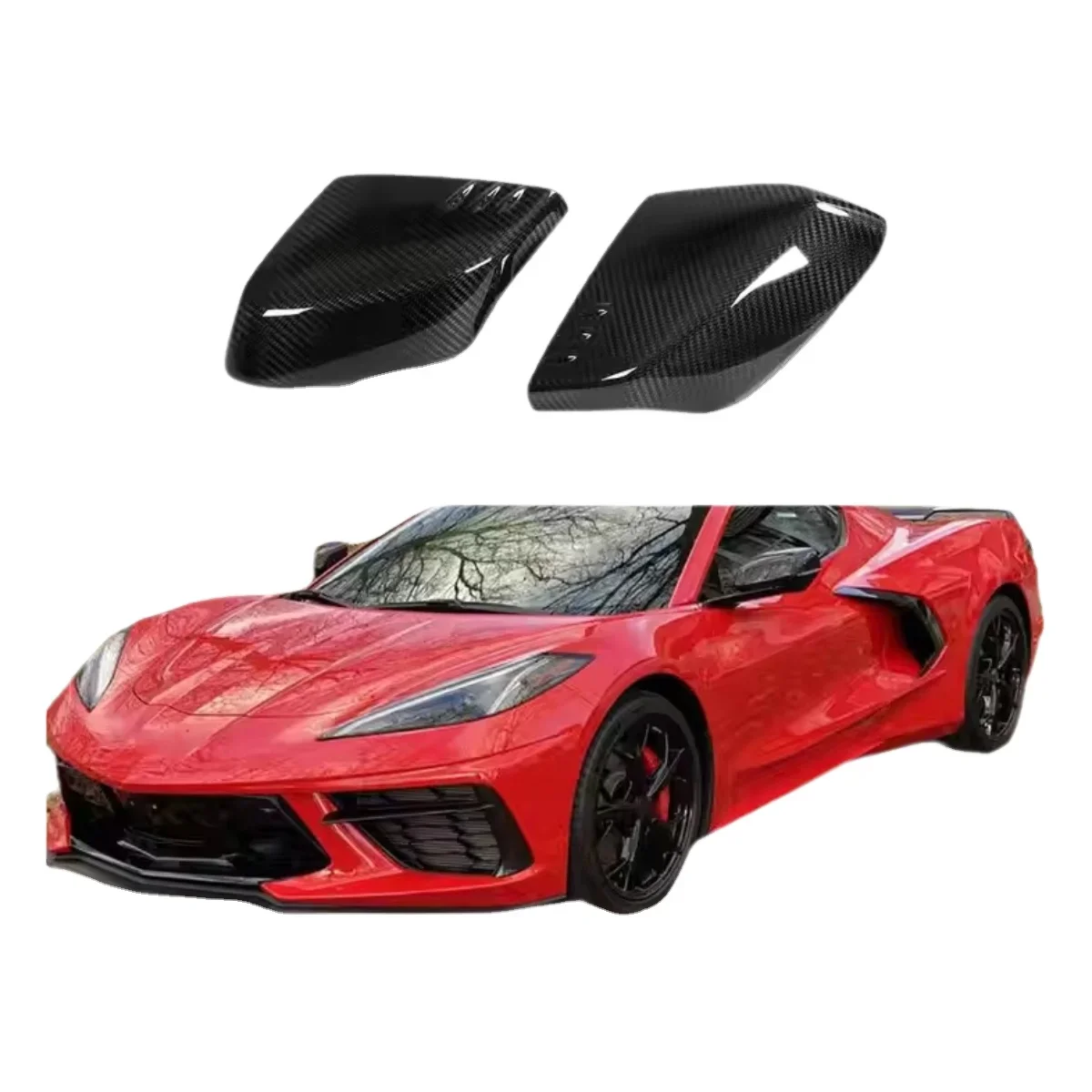 YLC Carbon Fiber C8 Side Mirror Cover for Chevrolet Corvette C8 2-Door Targa Top Coupe 2020-2021
YLC Carbon Fiber C8 Side Mirror Cover for Chevrolet Corvette C8 2-Door Targa Top Coupe 2020-2021