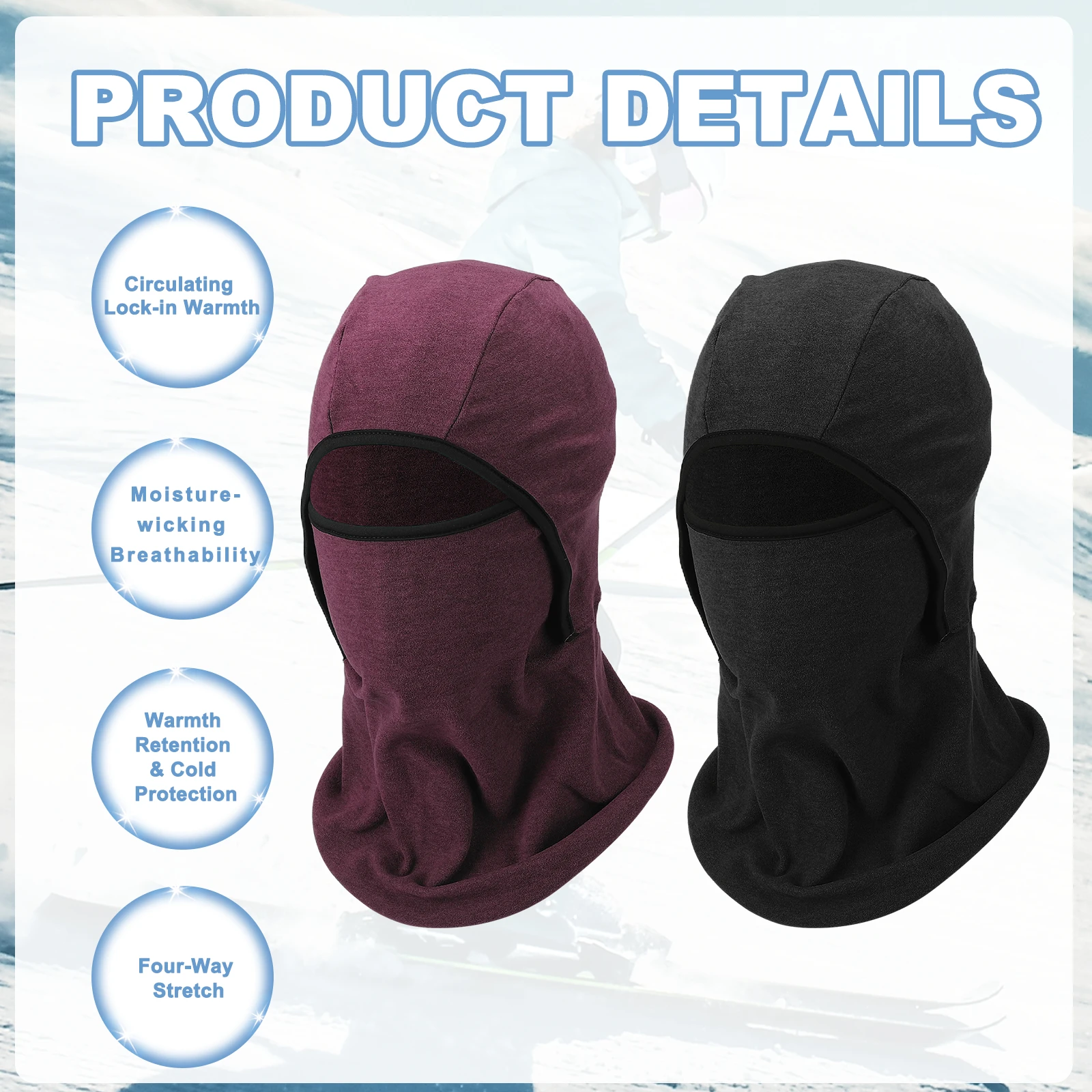 2 шт., теплая Балаклава, лыжная маска, Балаклава, зимняя маска, анфас, ветрозащитное снаряжение для холодной погоды для мужчин и женщин, катание на лыжах на открытом воздухе, велоспорт
2 шт., теплая Балаклава, лыжная маска, Балаклава, зимняя маска, анфас, ветрозащитное снаряжение для холодной погоды для мужчин и женщин, катание на лыжах на открытом воздухе, велоспорт