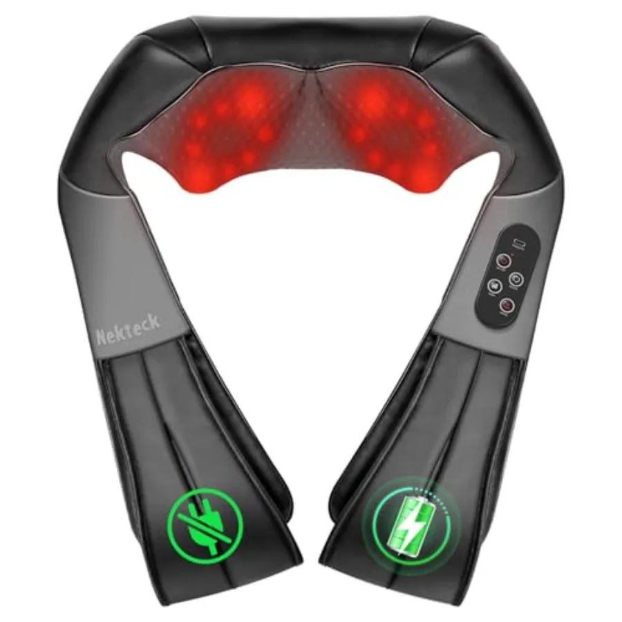 Shiatsu Neck Massager with Heat for Pain Relief Deep Tissue, 2026 Upgraded 3D Back Shoulder Kneading Massage Pillow, Body Muscl
Shiatsu Neck Massager with Heat for Pain Relief Deep Tissue, 2026 Upgraded 3D Back Shoulder Kneading Massage Pillow, Body Muscl