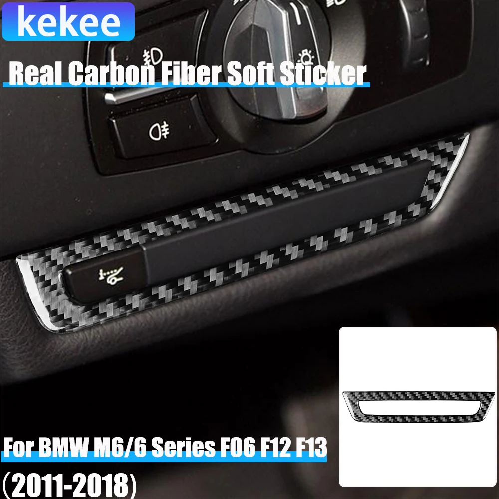 Real Carbon Fiber Car Accessories Dashboard Button Frame Cover Soft Sticker For BMW 6 Series/M6 F06 F12 F13 M Sport 2011—2018 
Real Carbon Fiber Car Accessories Dashboard Button Frame Cover Soft Sticker For BMW 6 Series/M6 F06 F12 F13 M Sport 2011—2018