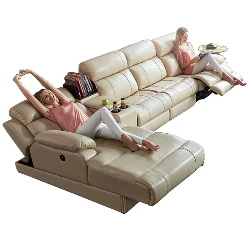 # Recliner Leather Sofa L Shape Couch Chaise With Electric Type Reclining For Living Room Furniture
# Recliner Leather Sofa L Shape Couch Chaise With Electric Type Reclining For Living Room Furniture