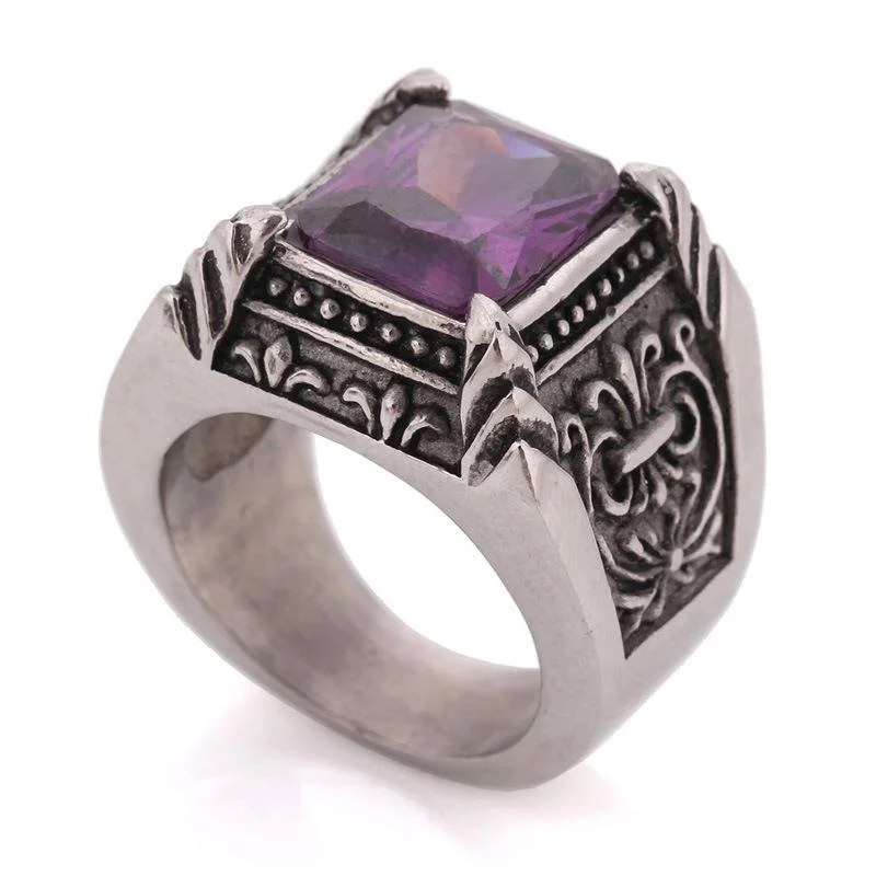 Fashionable Retro Titanium Steel Crystal Embedded Ring Stainless Steel Unisex Personality Ring European Style Jewelry Accessory
Fashionable Retro Titanium Steel Crystal Embedded Ring Stainless Steel Unisex Personality Ring European Style Jewelry Accessory