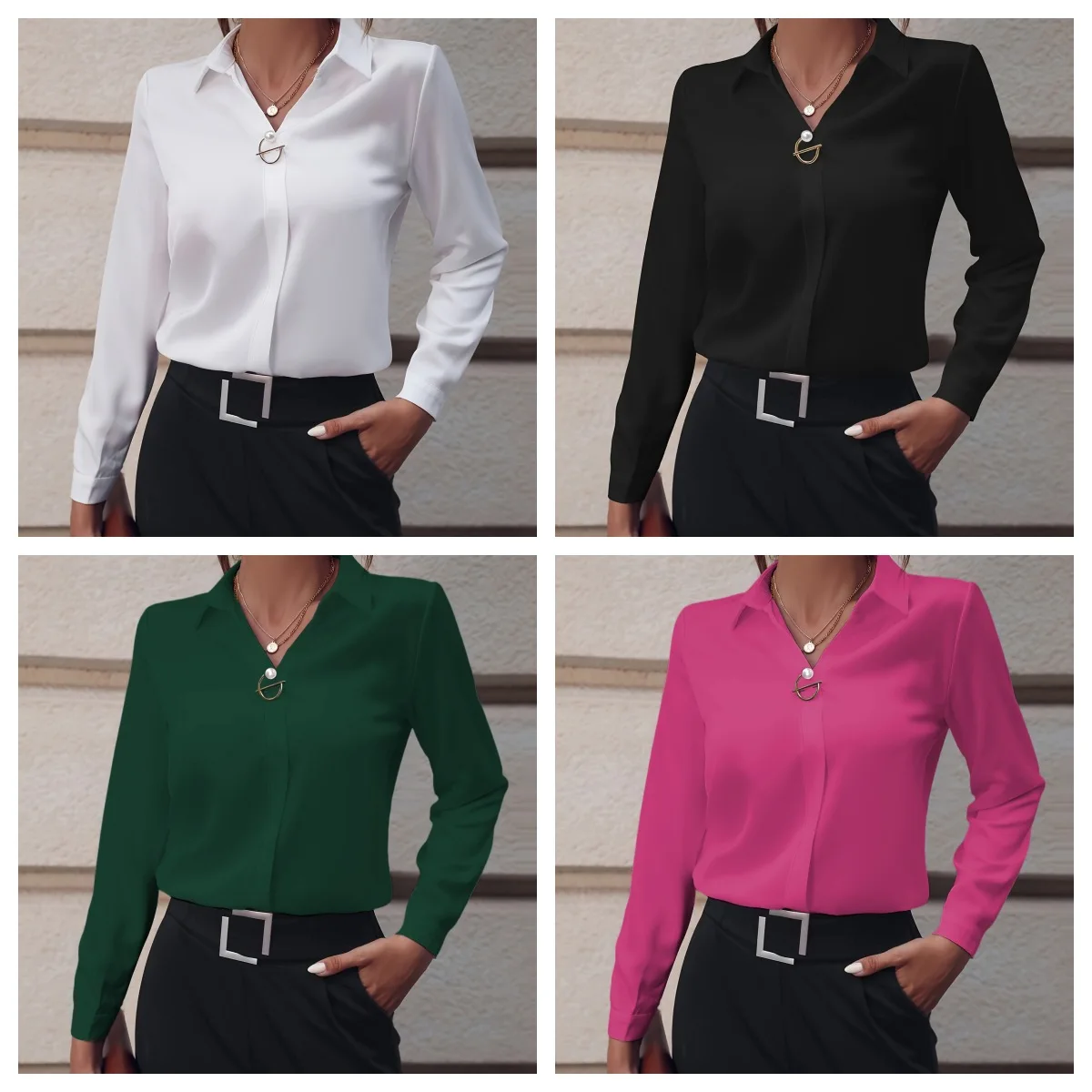 Long Sleeve Shirt Women Autumn Clothing Fashion Slim Chiffon Blouse V Neck Korean Elegant Ladies Office Shirts White Red
Long Sleeve Shirt Women Autumn Clothing Fashion Slim Chiffon Blouse V Neck Korean Elegant Ladies Office Shirts White Red