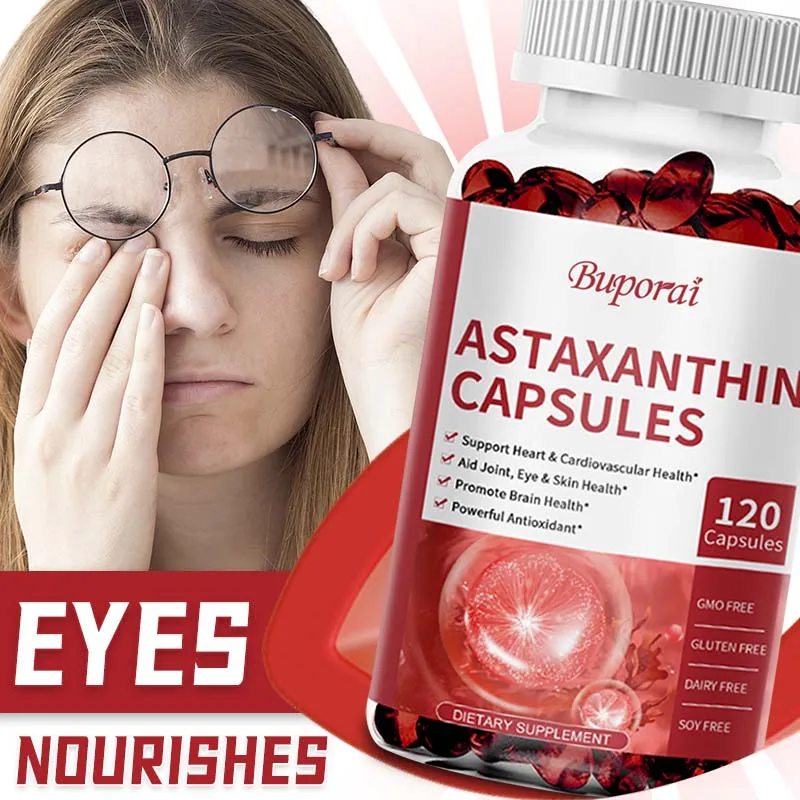 Astaxanthin Capsules - Supports Eye, Skin and Joint Health, Antioxidant,Promotes Metabolism, Promote Cardiovascular Health
Astaxanthin Capsules - Supports Eye, Skin and Joint Health, Antioxidant,Promotes Metabolism, Promote Cardiovascular Health