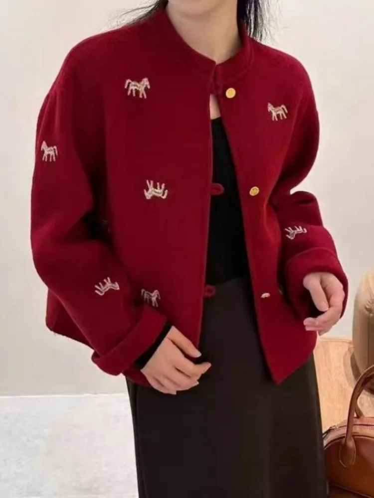 Ladies' New Autumnal Embroidered Long Sve round Ne Jaet Versatile Mommy Sle Spring Autumn Breathable Polyester Fiber
Ladies' New Autumnal Embroidered Long Sve round Ne Jaet Versatile Mommy Sle Spring Autumn Breathable Polyester Fiber