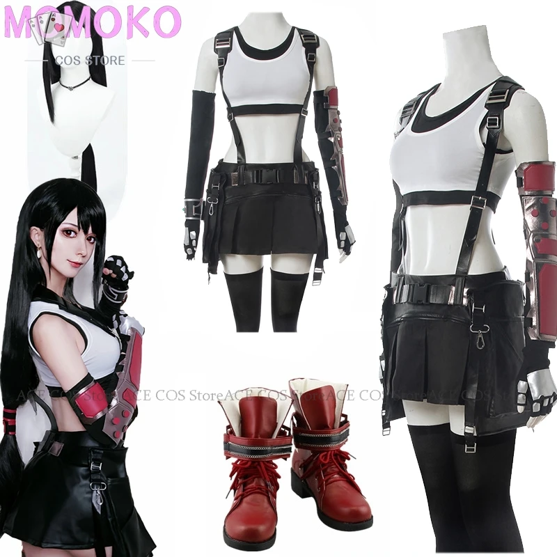 Final Fantasy VII Remake Tifa Lockhart Cosplay Costume Belt Suit Adult Women Girls Wig Shoes Halloween Carnival Costumes
Final Fantasy VII Remake Tifa Lockhart Cosplay Costume Belt Suit Adult Women Girls Wig Shoes Halloween Carnival Costumes