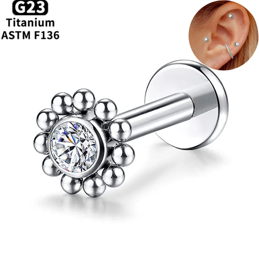 ASTM F136 Titanium Mini Beaded Sun Labret Stud 16G 18G CZ Flower Tragus Cartilage Helix Conch Nose Piercing Body Jewelry
ASTM F136 Titanium Mini Beaded Sun Labret Stud 16G 18G CZ Flower Tragus Cartilage Helix Conch Nose Piercing Body Jewelry
