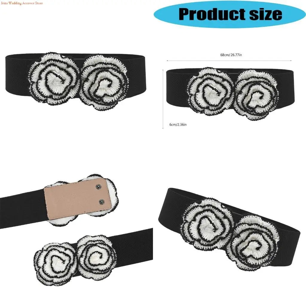 G92D Adjustable Waist Cincher Belt Elastic Support Stretch Belt For Daily Wear Fitness Gym Classical Black Knitted Flower
G92D Adjustable Waist Cincher Belt Elastic Support Stretch Belt For Daily Wear Fitness Gym Classical Black Knitted Flower
