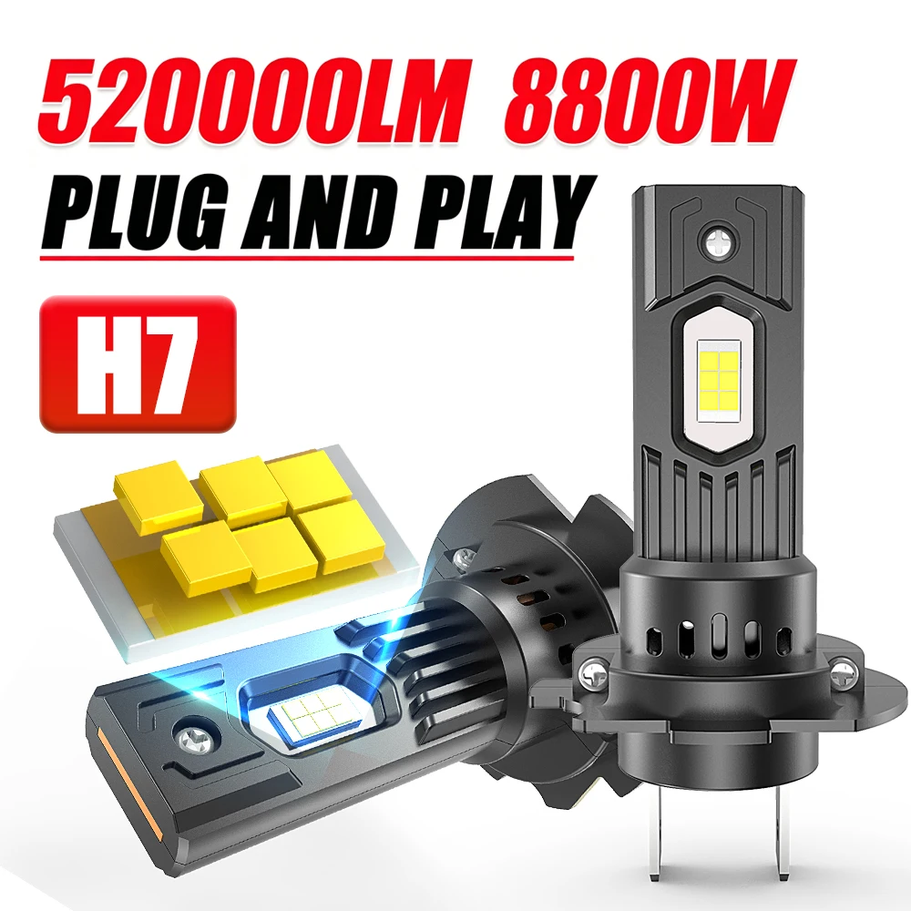 8800W H7 LED Headlight CANBUS 1:1 Mini Wireless 5200000LM 6000K 7035 CSP for Car Headlamp Plug&Play New H7 Turbo Led Bulb 12V
8800W H7 LED Headlight CANBUS 1:1 Mini Wireless 5200000LM 6000K 7035 CSP for Car Headlamp Plug&Play New H7 Turbo Led Bulb 12V