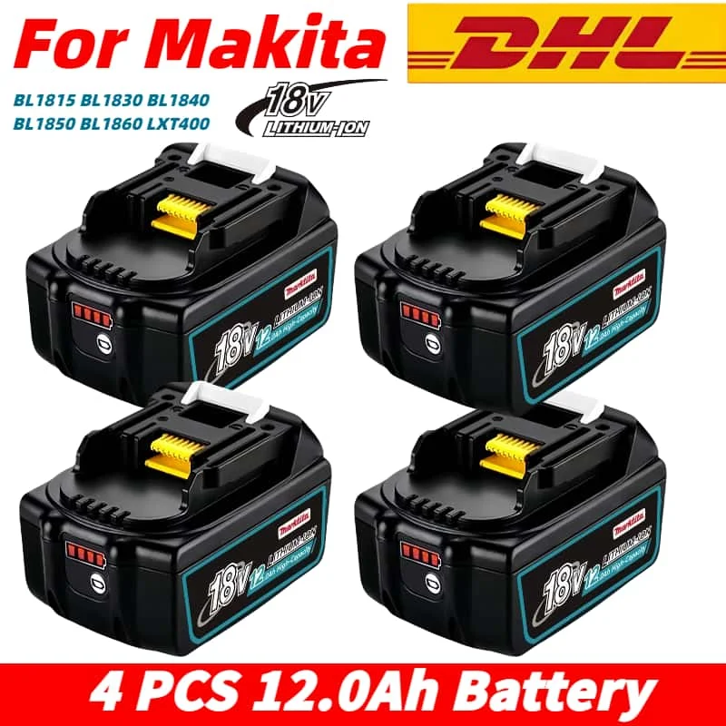 Genuine 18V FOR Makita 12Ah/8Ah/6Ah for Makita Battery BL1840 BL1830B BL1850B BL1850 BL1860 BL1815 Replacement Lithium Batteries
Genuine 18V FOR Makita 12Ah/8Ah/6Ah for Makita Battery BL1840 BL1830B BL1850B BL1850 BL1860 BL1815 Replacement Lithium Batteries